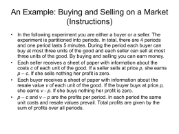 An Example: Buying and Selling on a Market (Instructions)
