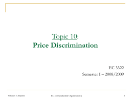 Topic 1: Introduction: Markets vs. Firms