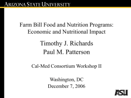 Food and Nutrition Programs - UC Agricultural Issues Center