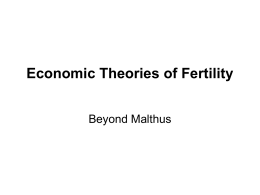 Economic Theories of Fertility
