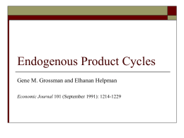 Endogenous Product Cycles