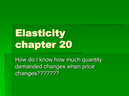 Elasticity chapter 20 - Vernon Hills High School