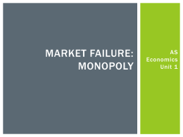 Market failure: Monopoly
