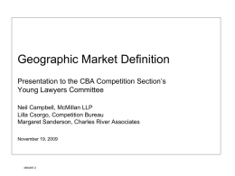 Market Definition - Canadian Bar Association