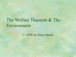 The Welfare Theorem & The Environment