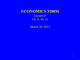 ECONOMICS 3150B