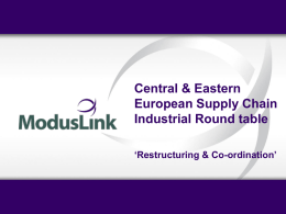 Central & Eastern European Supply Chain Industrial Round table