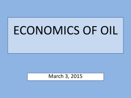 ECONOMICS OF OIL