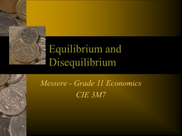 Equilibrium and Disequilibrium - Toronto District School Board