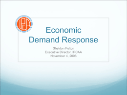 Economic Demand Response - Alberta Electric System Operator