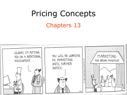 Pricing Concepts - Villanova University