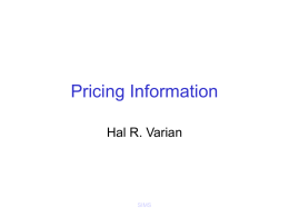 Pricing Information - School of Information