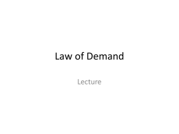 Law of Demand - West Linn High School