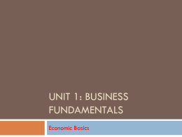 Unit 1: Business Fundamentals - Halton District School Board