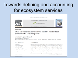A market for ecosystem services