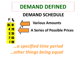 DEMAND DEFINED - Channelview Independent School District