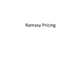 3.1 Ramsey Prices - Illinois State University