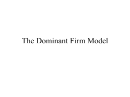 The Dominant Firm Model