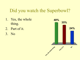 Did you watch the Superbowl?