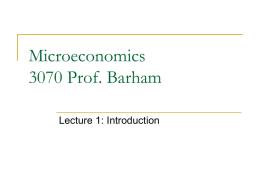 Mircroeconomics 3070-001