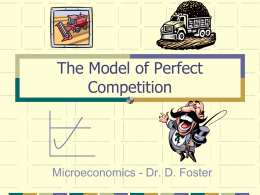 The Model of Perfect Competition