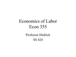 Economics of Labor Econ 355