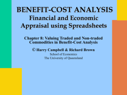 value at domestic prices - University of Queensland