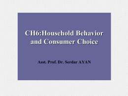 Chapter 5: Household Behavior and Consumer Choice