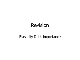 Elastcitcity Revision