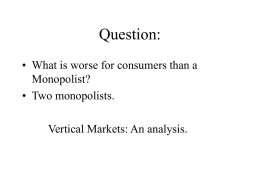Vertical Markets - The Economics Network