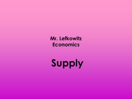 Market Dynamics Supply and Demand