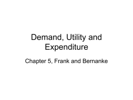 Demand, Utility and Expenditure