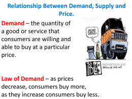 Relationship between Supply, Demand, and Price Powerpoint