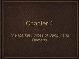 The Market Forces of Supply and Demand - mrski-apecon-2008