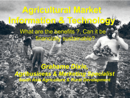 Agricultural Market Information & Technology