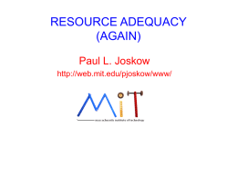 Joskow Presentation - Raab Associates, Ltd.