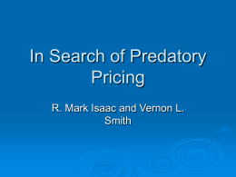 In Search of Predatory Pricing