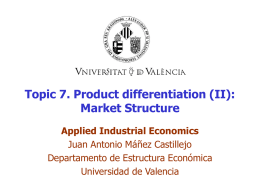 Product differentiation: market structure