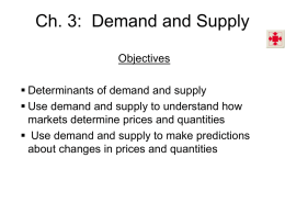 Ch 3: Demand and Supply.
