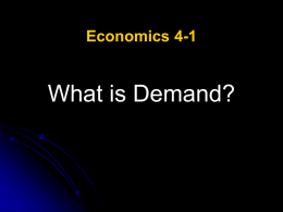 What Is Demand?