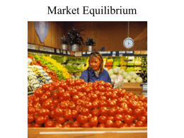 Market Equilibrium Lecture