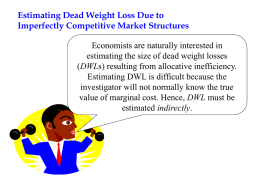 Measuring the deadweight loss due to monopoly