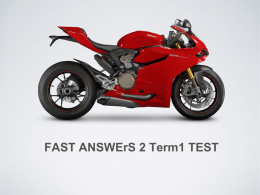 FAST ANSWErS 2 Term1 TEST