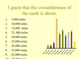 I guess that the circumference of the earth is about: