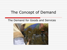 The Concept of Demand