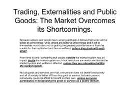 9-2015 9 Trading, Externalities and Public Goods