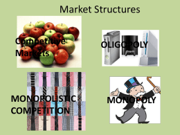 What are competitive markets?