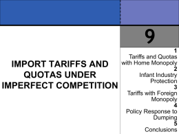 import tariffs and quotas under imperfect competition 1