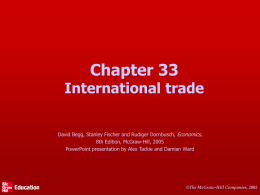 Chapter 33 International trade and commercial policy