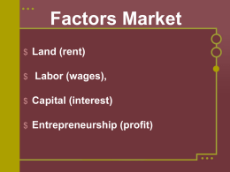 Factors Market - HumeFoggAPEconomics